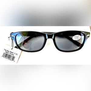 Sunglasses_Readers +1.00 Reading Strength_Black Spring Hinge Frame_readers.com